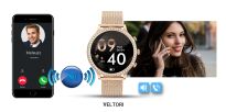 Smartwatch Damski VELTORI VT310-1 Złota Bransoleta + Różowy Pasek Silikonowy - 21