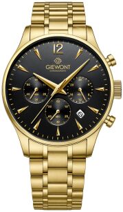 Zegarek Męski Giewont Chronograph Sapphire Złoto Czarny GW6310-B4