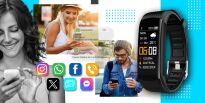 Smartwatch GIEWONT Czarno Niebieski 2 Paski GW200-7 - 8