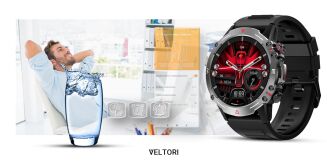 Smartwatch VELTORI VT110-1 Czarny Pasek Silikonowy - 9