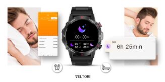 Smartwatch VELTORI VT110-1 Czarny Pasek Silikonowy - 10
