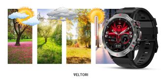 Smartwatch VELTORI VT110-1 Czarny Pasek Silikonowy - 16
