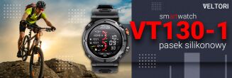 Smartwatch VELTORI VT130-1 Czarny Pasek Silikonowy - 11