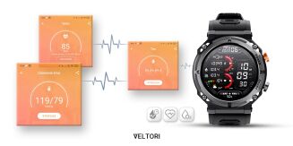 Smartwatch VELTORI VT130-1 Czarny Pasek Silikonowy - 14