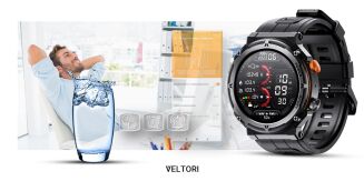 Smartwatch VELTORI VT130-1 Czarny Pasek Silikonowy - 15