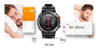 Smartwatch VELTORI VT130-1 Czarny Pasek Silikonowy - 16