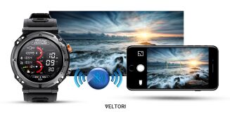 Smartwatch VELTORI VT130-1 Czarny Pasek Silikonowy - 20
