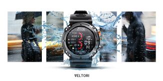 Smartwatch VELTORI VT130-1 Czarny Pasek Silikonowy - 24