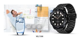 Smartwatch VELTORI VT150-1 Czarny Pasek Silikonowy + Czarna Bransoleta - 13