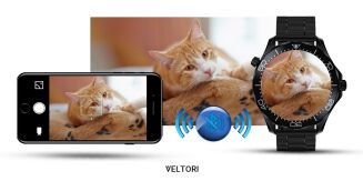 Smartwatch VELTORI VT150-1 Czarny Pasek Silikonowy + Czarna Bransoleta - 17