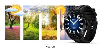 Smartwatch VELTORI VT150-1 Czarny Pasek Silikonowy + Czarna Bransoleta - 20