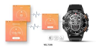 Smartwatch VELTORI VT120-1 Czarny Pasek Silikonowy - 12