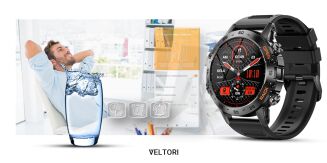 Smartwatch VELTORI VT120-1 Czarny Pasek Silikonowy - 13