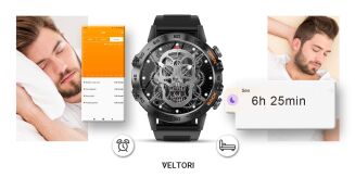 Smartwatch VELTORI VT120-1 Czarny Pasek Silikonowy - 14