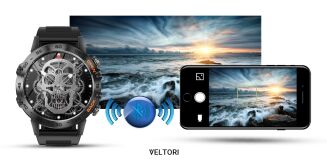 Smartwatch VELTORI VT120-1 Czarny Pasek Silikonowy - 18