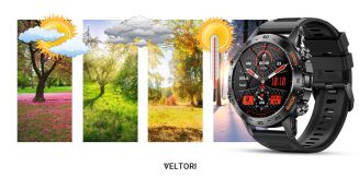 Smartwatch VELTORI VT120-1 Czarny Pasek Silikonowy - 20