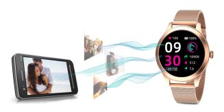 Damski SMARTWATCH G.Rossi SW014G-2 Różowe złoto - 14