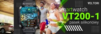 Smartwatch VELTORI VT200-1 Czarny Pasek Silikonowy - 7