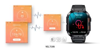 Smartwatch VELTORI VT200-1 Czarny Pasek Silikonowy - 10