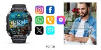 Smartwatch VELTORI VT200-1 Czarny Pasek Silikonowy - 13