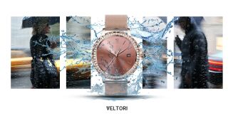 Smartwatch Damski VELTORI VT320-1 Złota Bransoleta + Różowy Pasek Silikonowy - 25