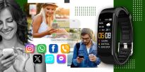 Smartwatch GIEWONT Czarno Zielony 2 Paski GW200-5 - 8