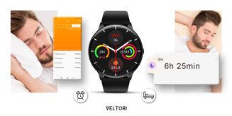 Smartwatch VELTORI VT160-1 Czarny Pasek Silikonowy - 12