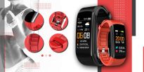 Smartwatch GIEWONT Czarno Czerwony 2 Paski GW200-1 - 4