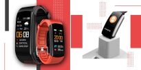 Smartwatch GIEWONT Czarno Czerwony 2 Paski GW200-1 - 3