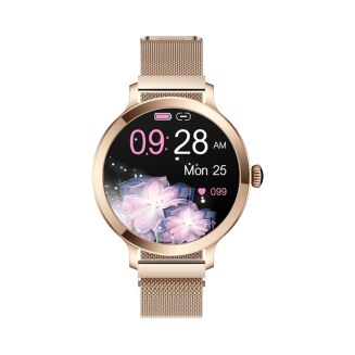 Smartwatch Damski VELTORI VT340-1 Złota Bransoleta + Różowy Pasek Silikonowy - 11