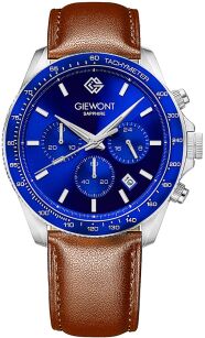 Zegarek Męski Giewont Chronograph Sapphire Brązowo Niebieski GW3520-A5
