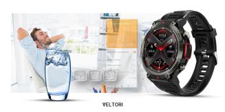 Smartwatch VELTORI VT140-1 Czarny Pasek Silikonowy - 12